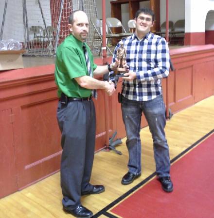 Chief's Award received by Jalon Zook